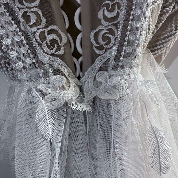 Bridal corset tulle full-length dress - Picture 4 of 7